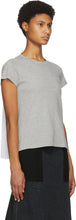 Sacai Grey Pleated Panel T-Shirt