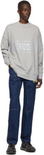We11done Grey Reflective Logo Sweatshirt