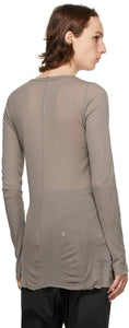 Rick Owens Grey Rib Long Sleeve T-Shirt