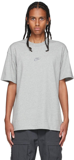 Nike Grey Sportswear Premium Essential T-Shirt - T-shirt essentiel de qualité supérieure Nike Grey Sportswear - 나이키 그레이 스포츠웨어 프리미엄 필수 티셔츠