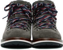 Moncler Grey Suede Peak Boots
