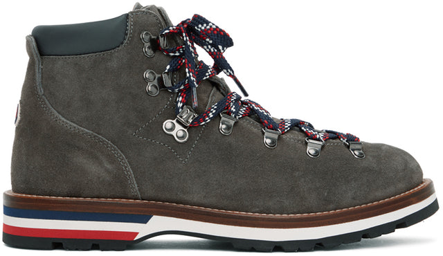Moncler Grey Suede Peak Boots - Bottes de pointe en daim gris Moncler - 몬 클러 그레이 스웨이드 피크 부츠