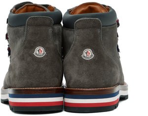 Moncler Grey Suede Peak Boots