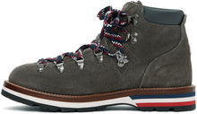 Moncler Grey Suede Peak Boots