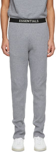 Essentials Grey Thermal Lounge Pants - Pantalon de salon thermique gris essentiel - Essentials 회색 열 라운지 바지