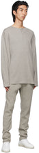 Essentials Grey Thermal Waffle Logo Lounge Pants