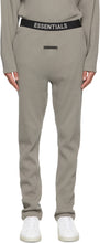 Essentials Grey Thermal Waffle Logo Lounge Pants - Pantalon Logo de gaufcle thermique gris essentiel - Essentials 회색 열 와플 로고 라운지 바지