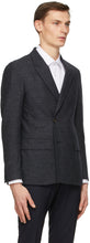 Z Zegna Grey Wool Double-Breasted Blazer