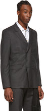 Random Identities Grey Wool Double-Breasted Blazer