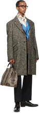 Gucci Grey Wool Herringbone Coat