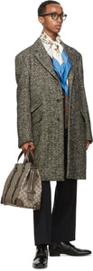 Gucci Grey Wool Herringbone Coat