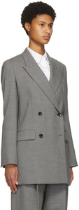 Partow Grey Wool Lennox Blazer