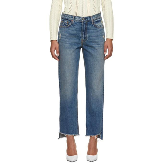 Grlfrnd Blue Helena Crop Jeans