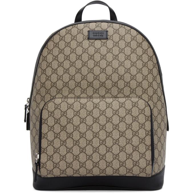 Gucci Gg Coated-canvas Backpack in Gray for Men