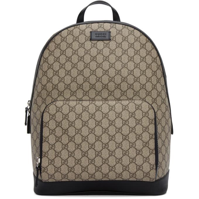Gucci Beige and Black GG Eden Backpack