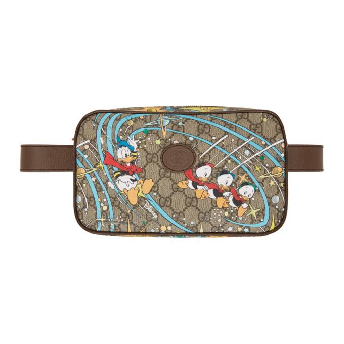 Gucci Beige and Brown Disney Edition GG Donald Duck Waist Pouch