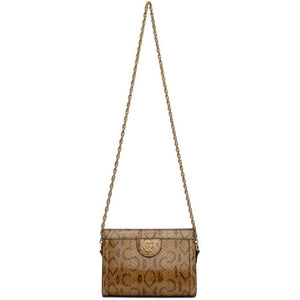 Gucci Beige and Brown Snake Ophidia Evening Bag