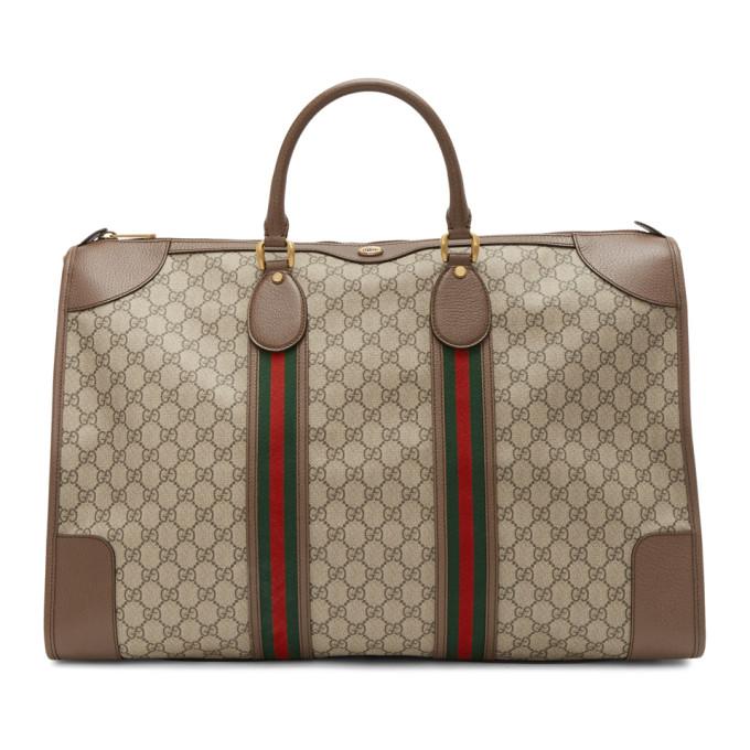 Gucci Beige GG Ophidia Duffle Bag
