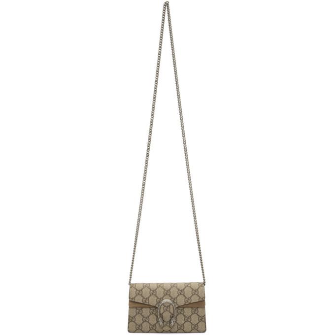 Gucci Beige GG Supreme Super Mini Dionysus Bag
