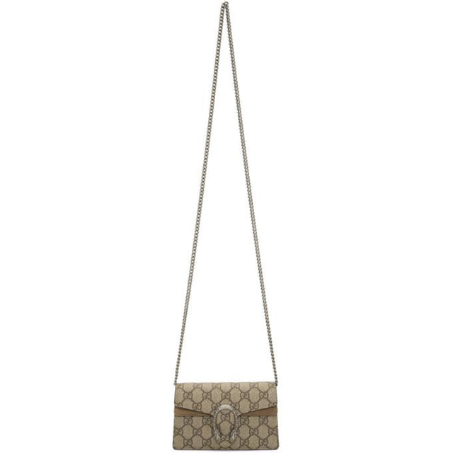 Gucci Beige GG Supreme Super Mini Dionysus Bag