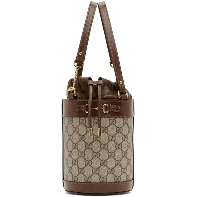 Gucci Beige Gucci 1955 Horsebit Small GG Bucket Bag