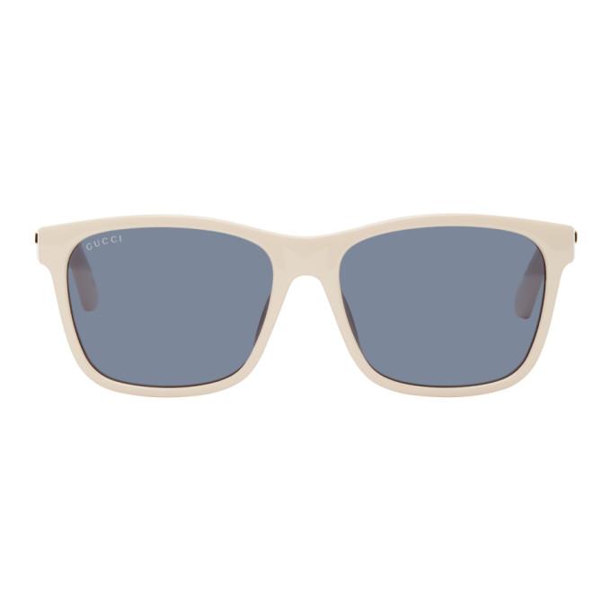 Gucci Beige Square Sunglasses