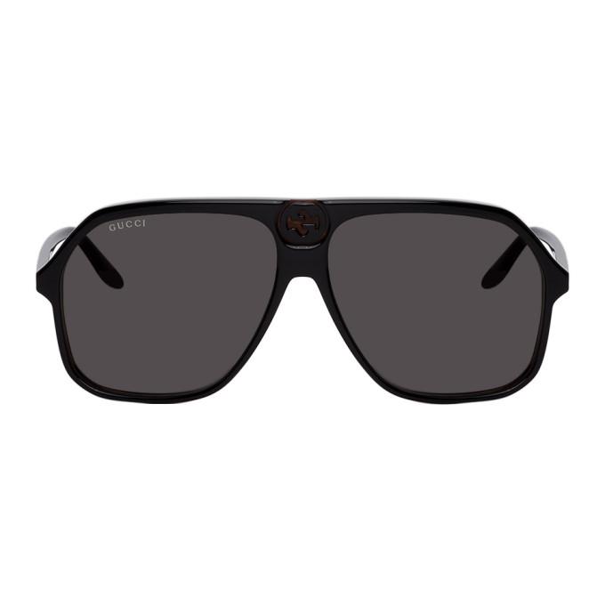 Gucci Black and Tortoiseshell GG0734S Sunglasses – BlackSkinny