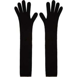 Gucci Black GG Long Gloves