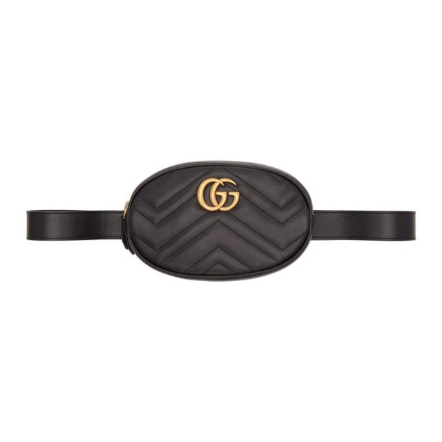 Gucci Black GG Marmont 2.0 Belt Bag