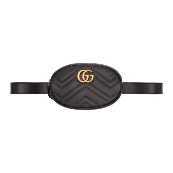 Gucci Black GG Marmont 2.0 Belt Bag