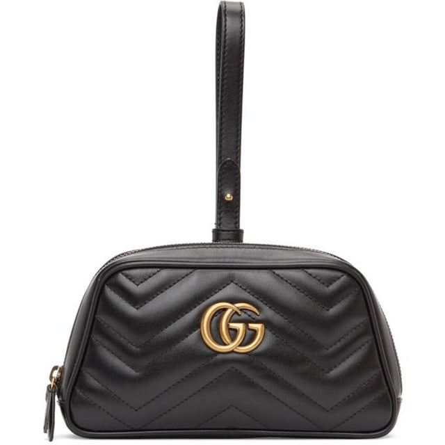 Gucci Black GG Marmont 2.0 Pouch