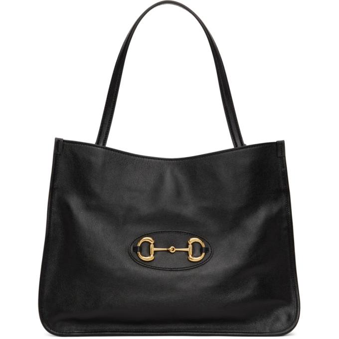 Gucci Black Gucci 1955 Horsebit Medium Tote
