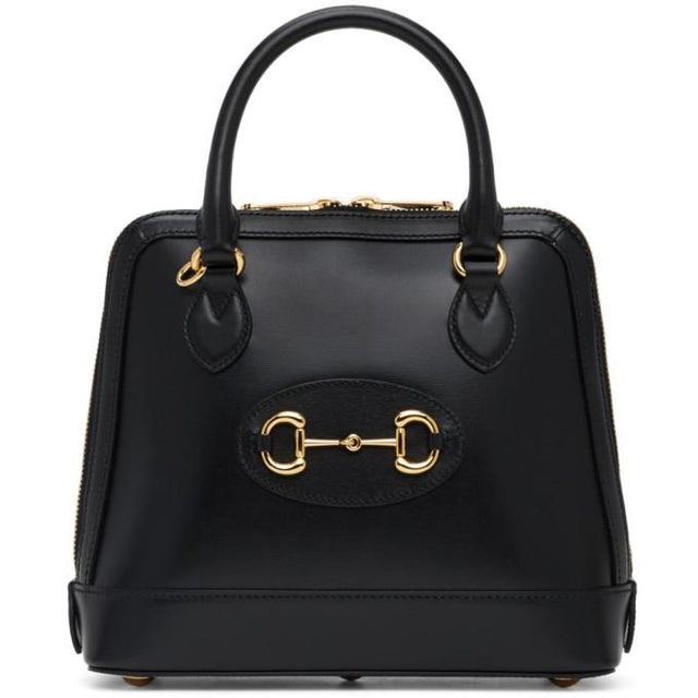 Gucci Black Gucci 1955 Horsebit Top Handle Bag