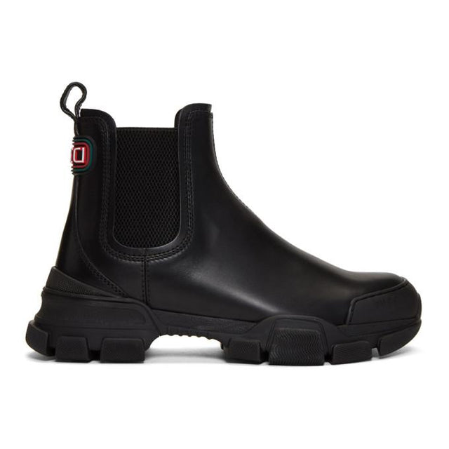 Gucci Black Leon Chelsea Boots