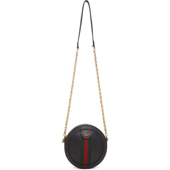 Gucci Black Mini Round Ophidia Bag