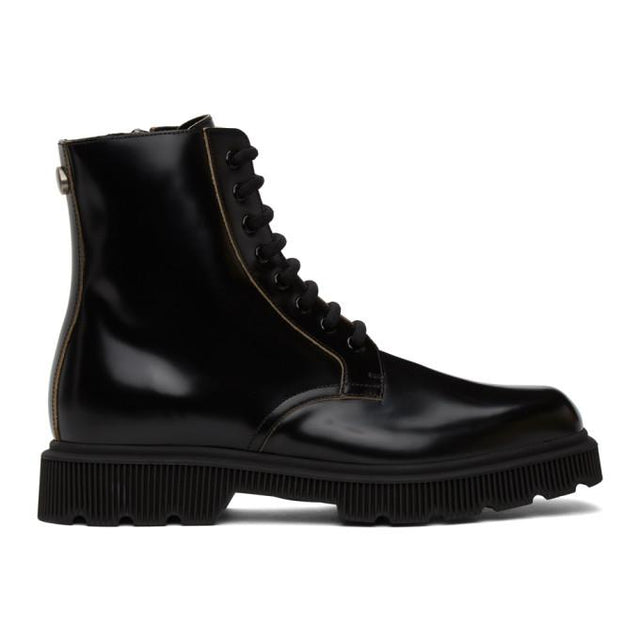 Gucci Black Mystras Lace-Up Boots