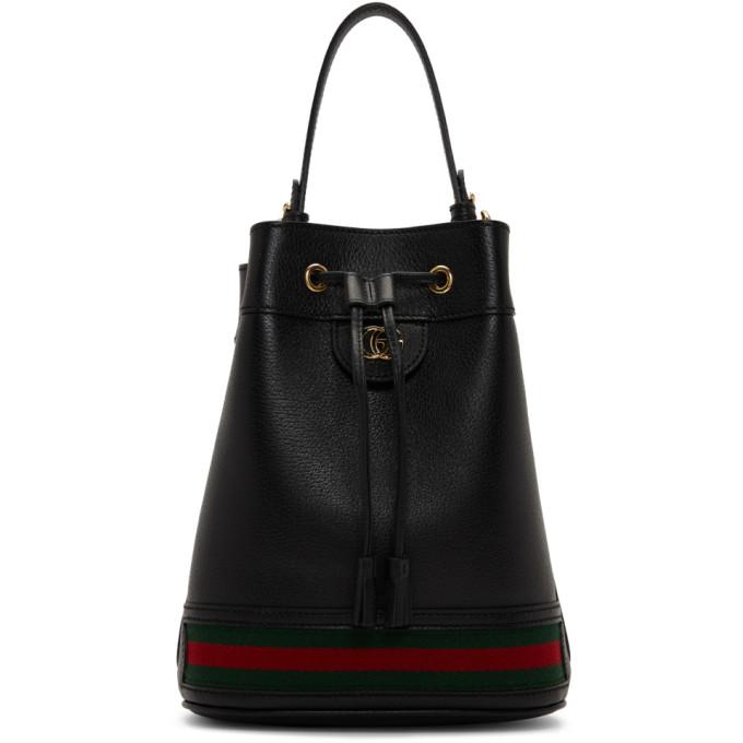 Gucci Black Ophidia Bucket Bag