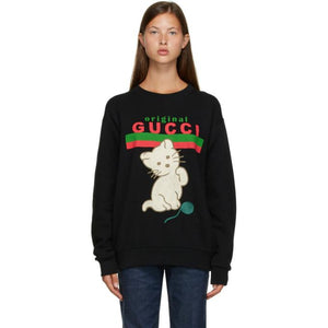 Gucci Black Original Gucci Cat Sweater