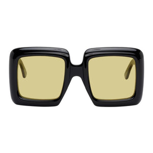 Yellow Lens Sunglasses Square, Yellow Oversized Sunglasses