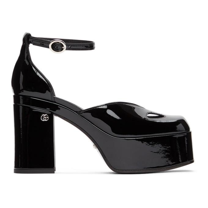 Gucci Black Patent Marvin Heels