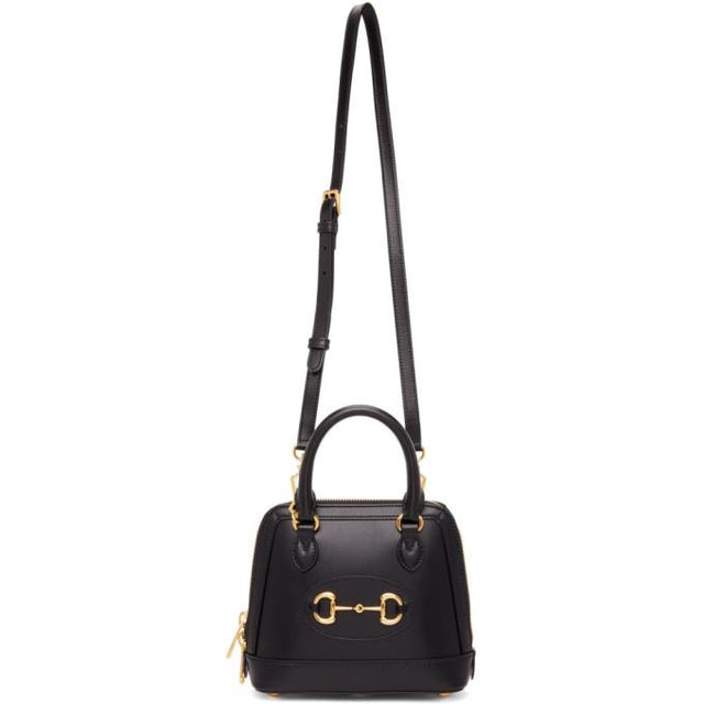 Gucci Black Small GG Gucci 1955 Horsebit Bag