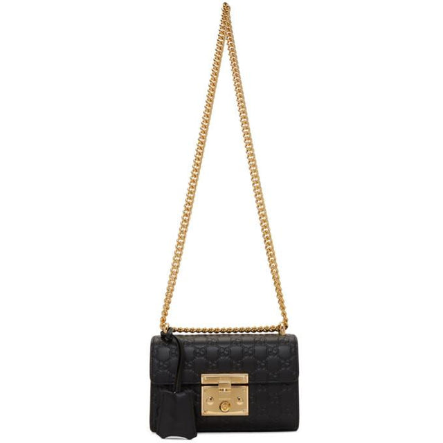 Gucci Black Small GG Padlock Bag