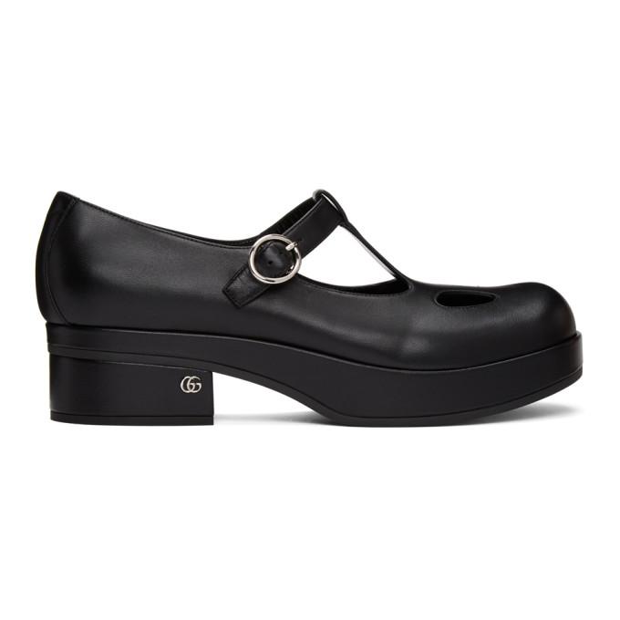 Gucci Black Vanda T-Bar Loafers