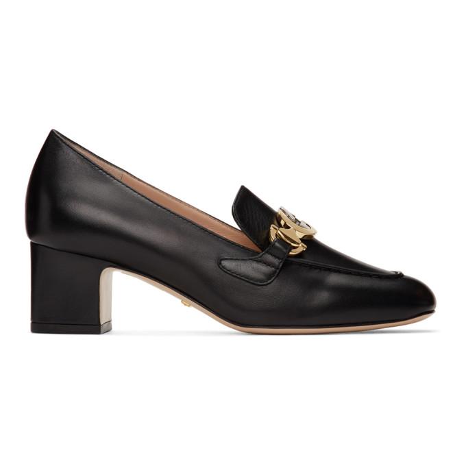 Gucci Black Zumi Mid-Heel Loafers