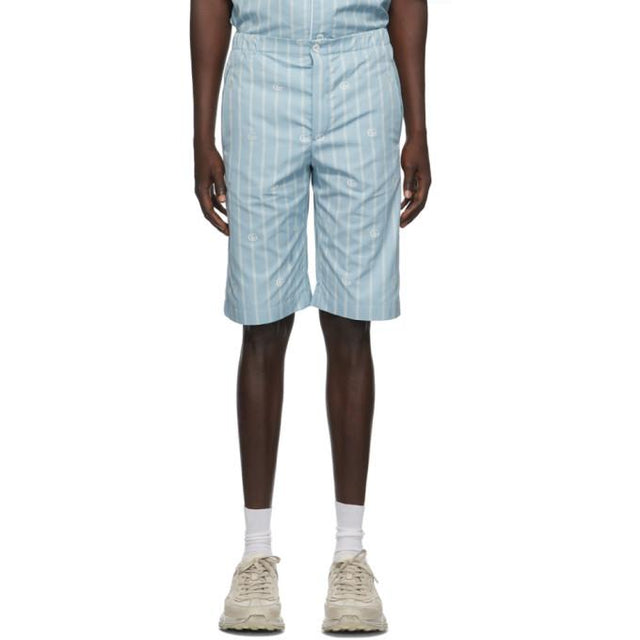 Gucci Blue GG Stripe Shorts
