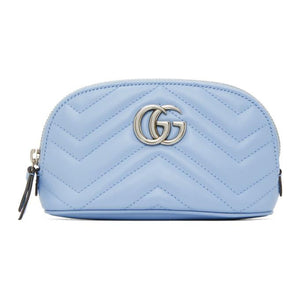 Gucci Blue Small GG Marmont 2.0 Cosmetic Pouch