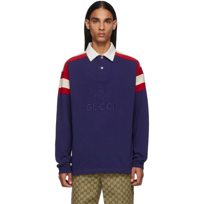 Gucci Blue Tennis Club Polo