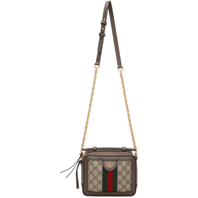 Gucci Brown Mini GG Ophidia Shoulder Bag