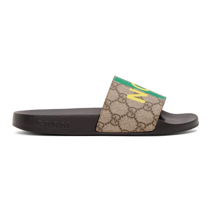 Gucci Brown Not Fake GG Sandals