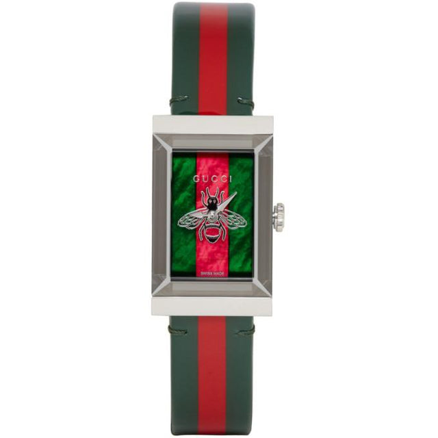 Gucci Green and Red G-Frame Watch